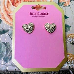 Juicy Couture Silver Heart Earrings